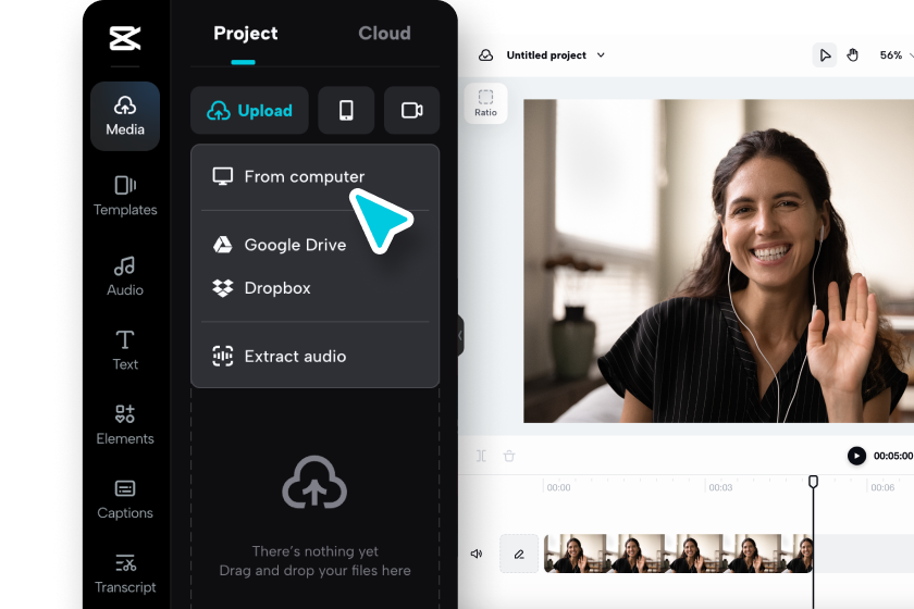 1701336583190.1 Step 1：Upload interview video